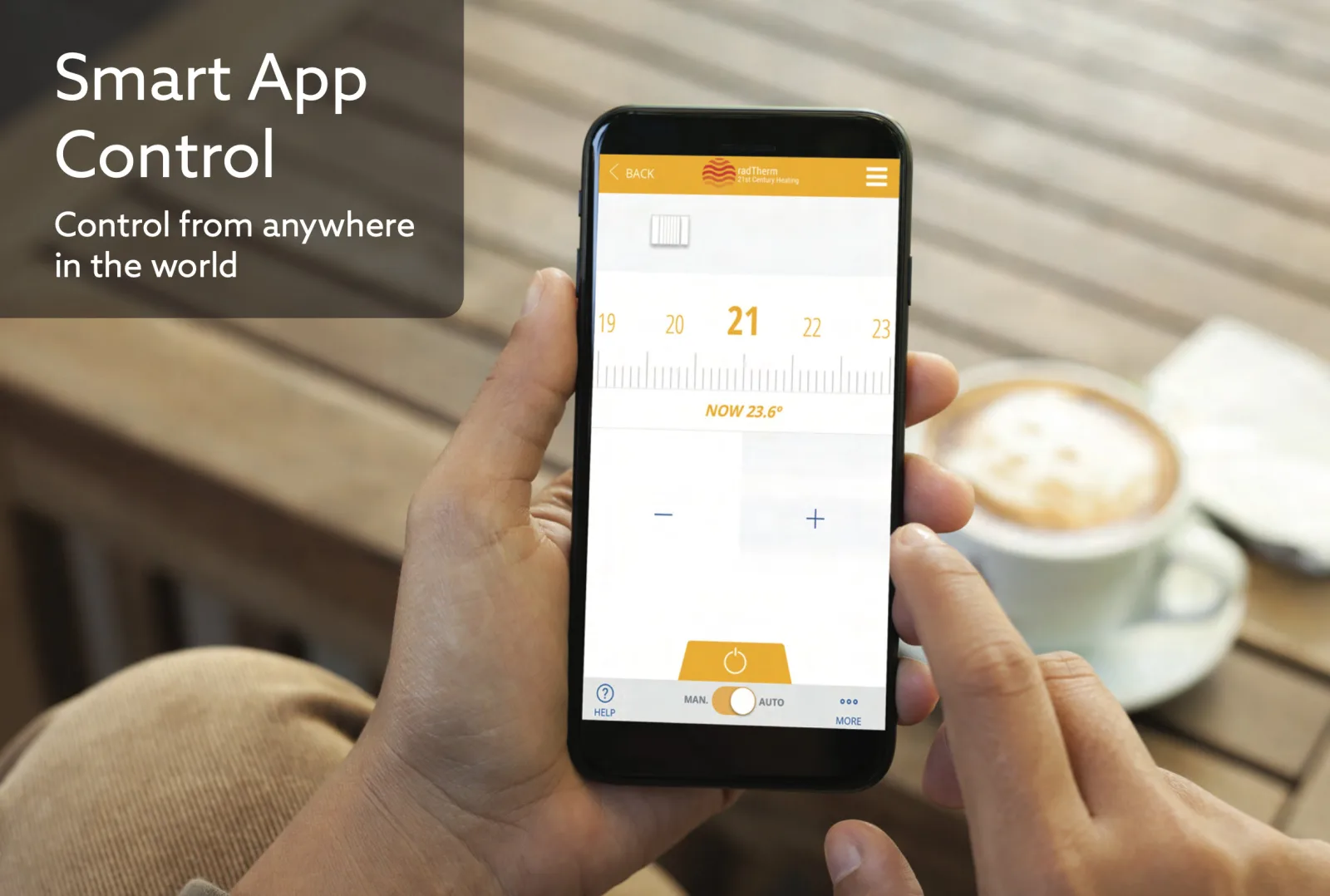 Controlling a radTherm® radiator from the smart app