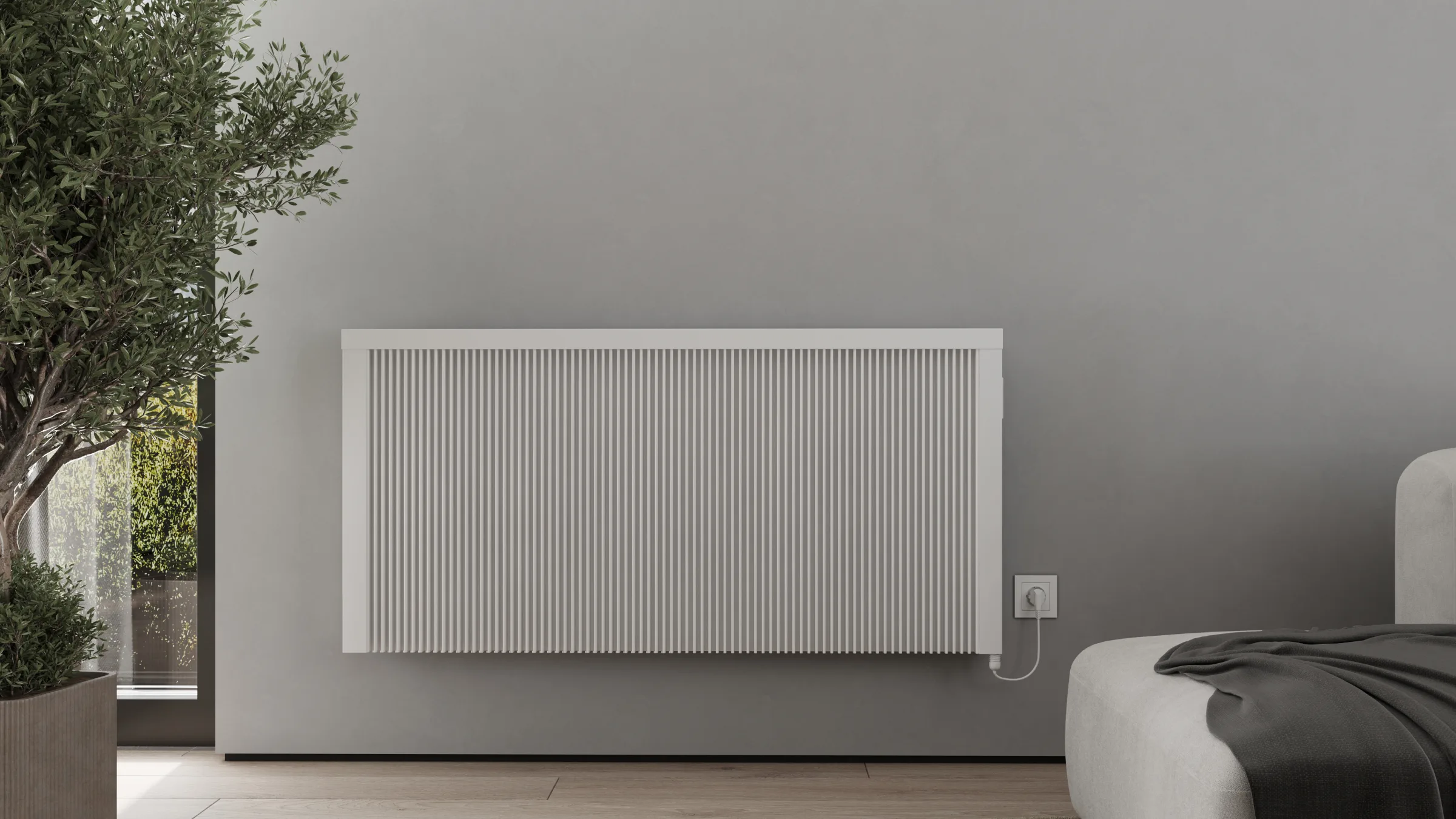 Clean replacement install of a radTherm® in a Liverpool living room